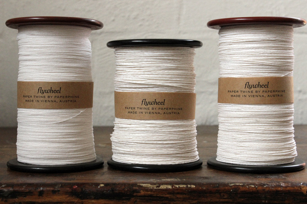 Paperphine Paper twine on Recycled Silk Bobbin - White