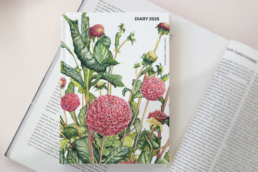 Father Rabbit x Gabrielle Gatt 2025 Daily Diary - Lost in Dahlias | Flywheel | Stationery | Tasmania