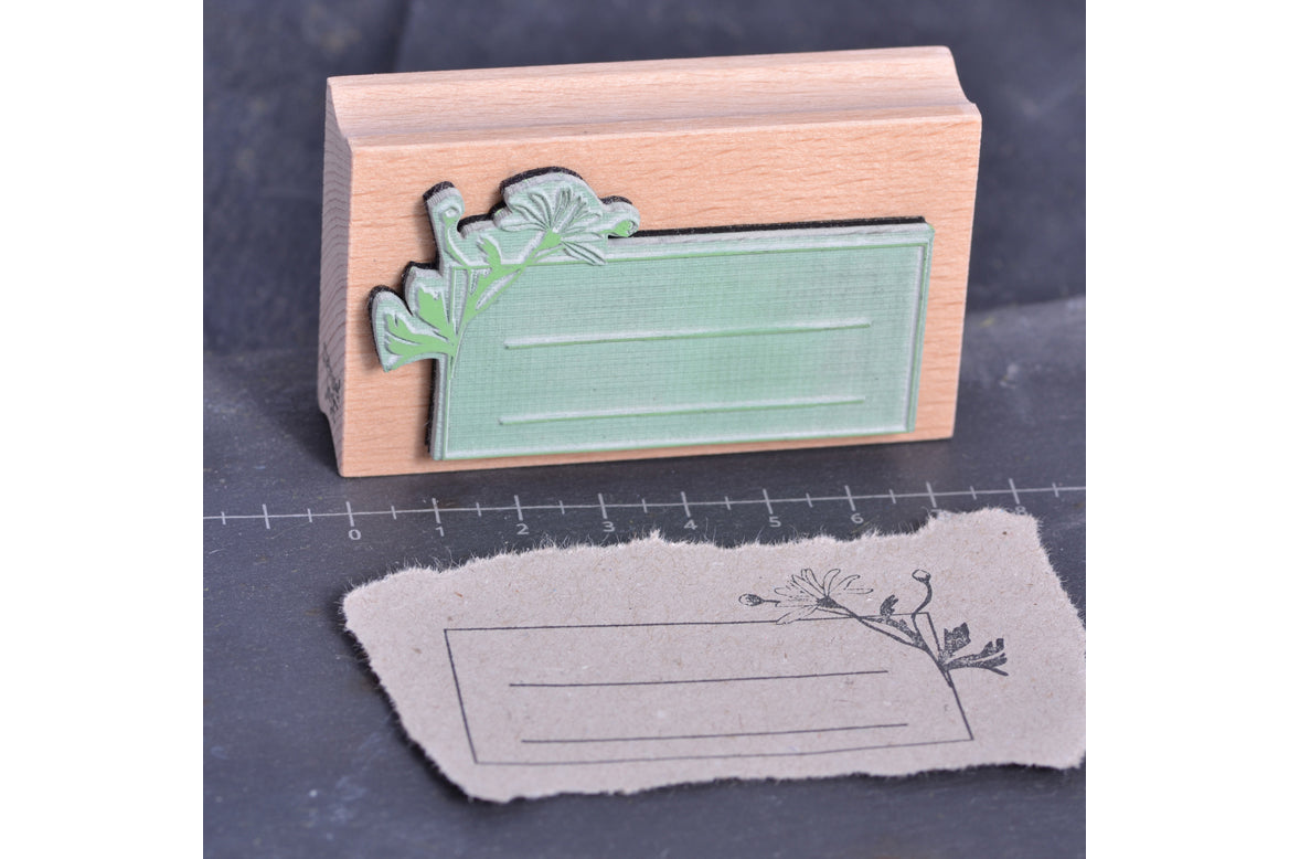 Stempel Jazz Rubber Stamp - Daisy Label | Flywheel | Stationery | Tasmania