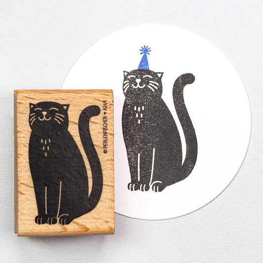 Perlenfischer Rubber Stamp - Cat | Flywheel | Stationery | Tasmania