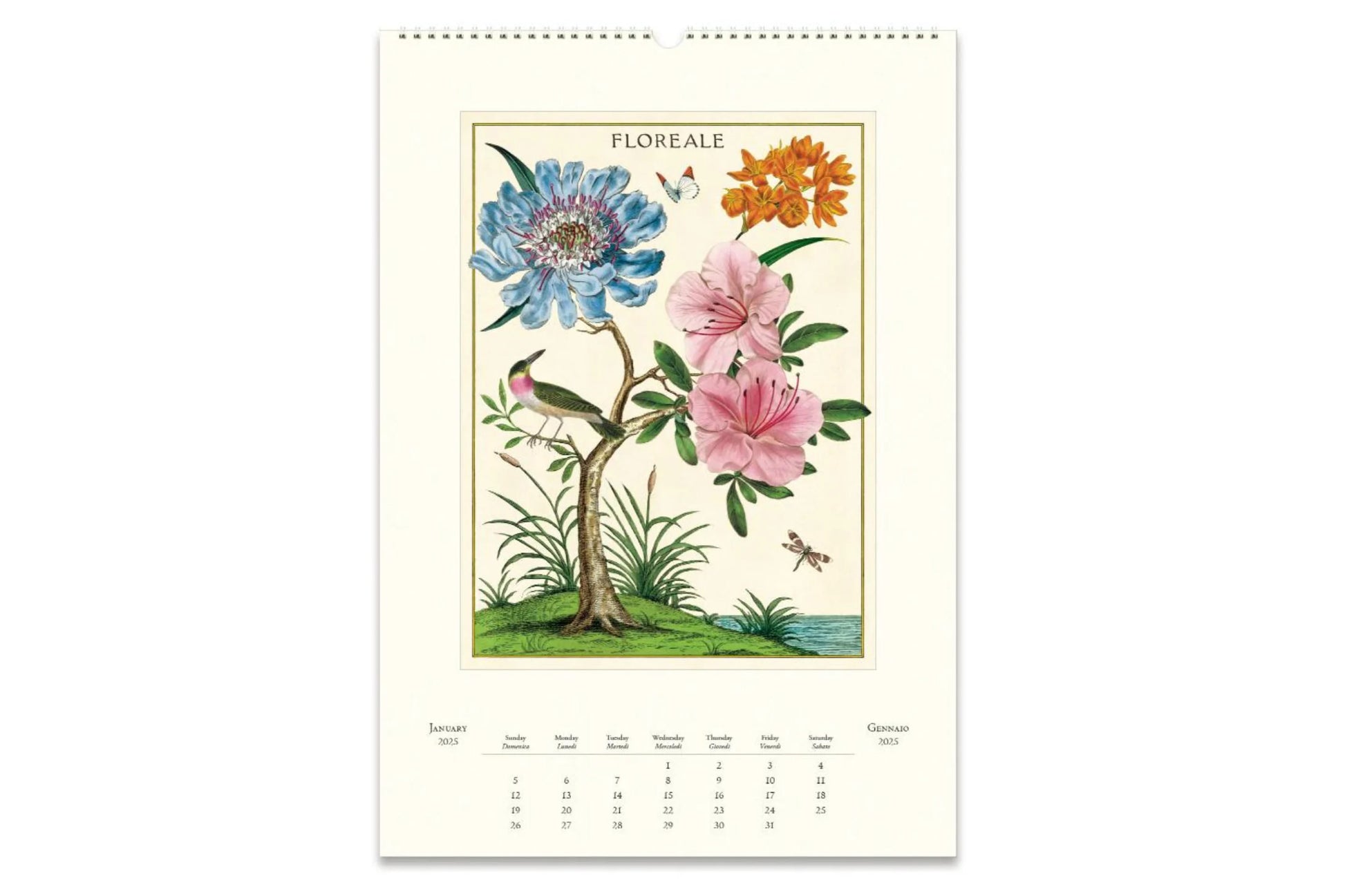 Cavallini 2025 Wall Calendar - Floreale | Flywheel | Stationery | Tasmania