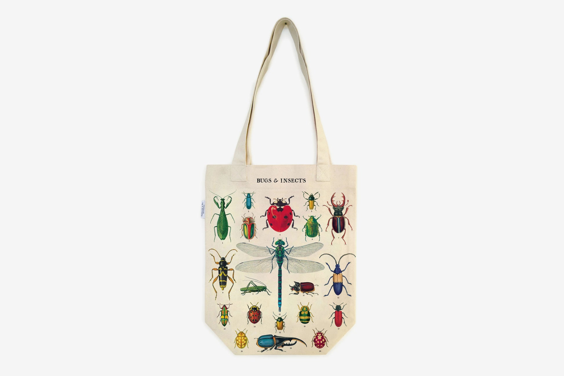 Cavallini Tote Bag - Bugs & Insects | Flywheel | Stationery | Tasmania