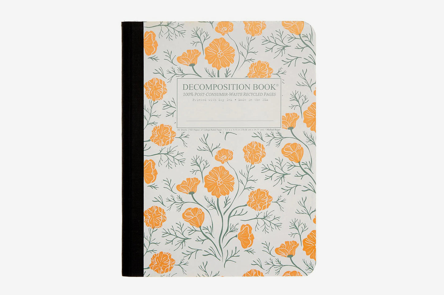 Decomposition Book Large - California Poppies | Flywheel | Stationery | Tasmania