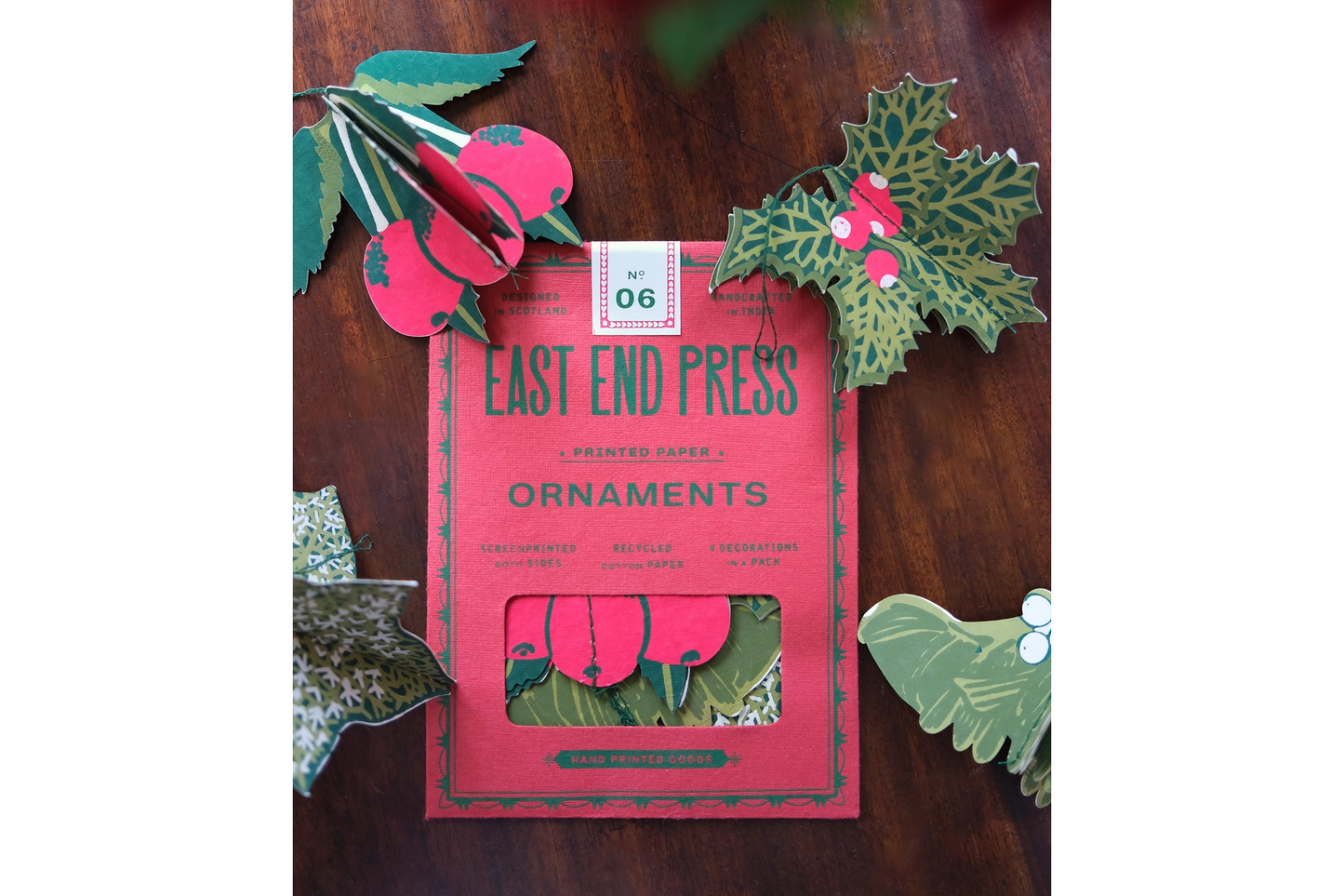 East End Press Paper Ornaments - Festive Foliage | Flywheel | Stationery | Tasmania