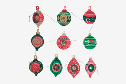 East End Press Sewn Garland - Baubles | Flywheel | Stationery | Tasmania