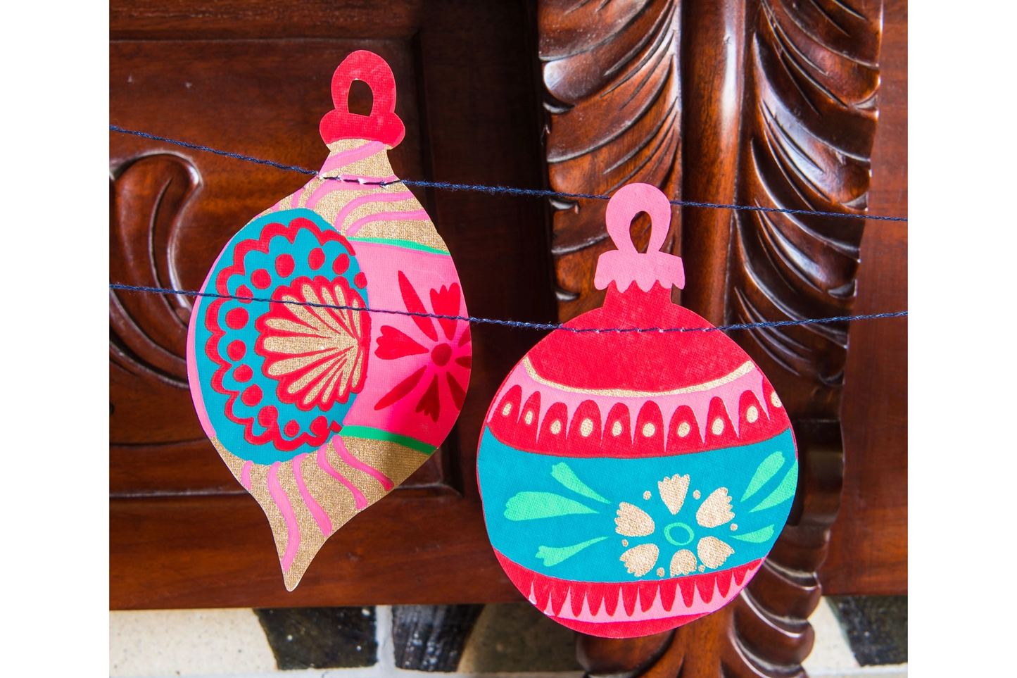 East End Press Sewn Garland - Baubles | Flywheel | Stationery | Tasmania