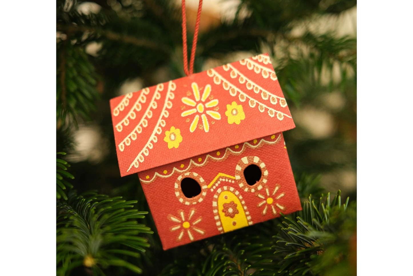 East End Press Screen-Printed Board Decoration - Gingerbread House | Flywheel | Stationery | Tasmania