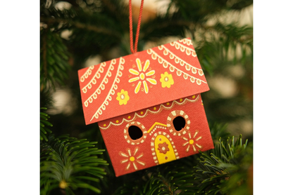 East End Press Screen-Printed Board Decoration - Gingerbread House | Flywheel | Stationery | Tasmania