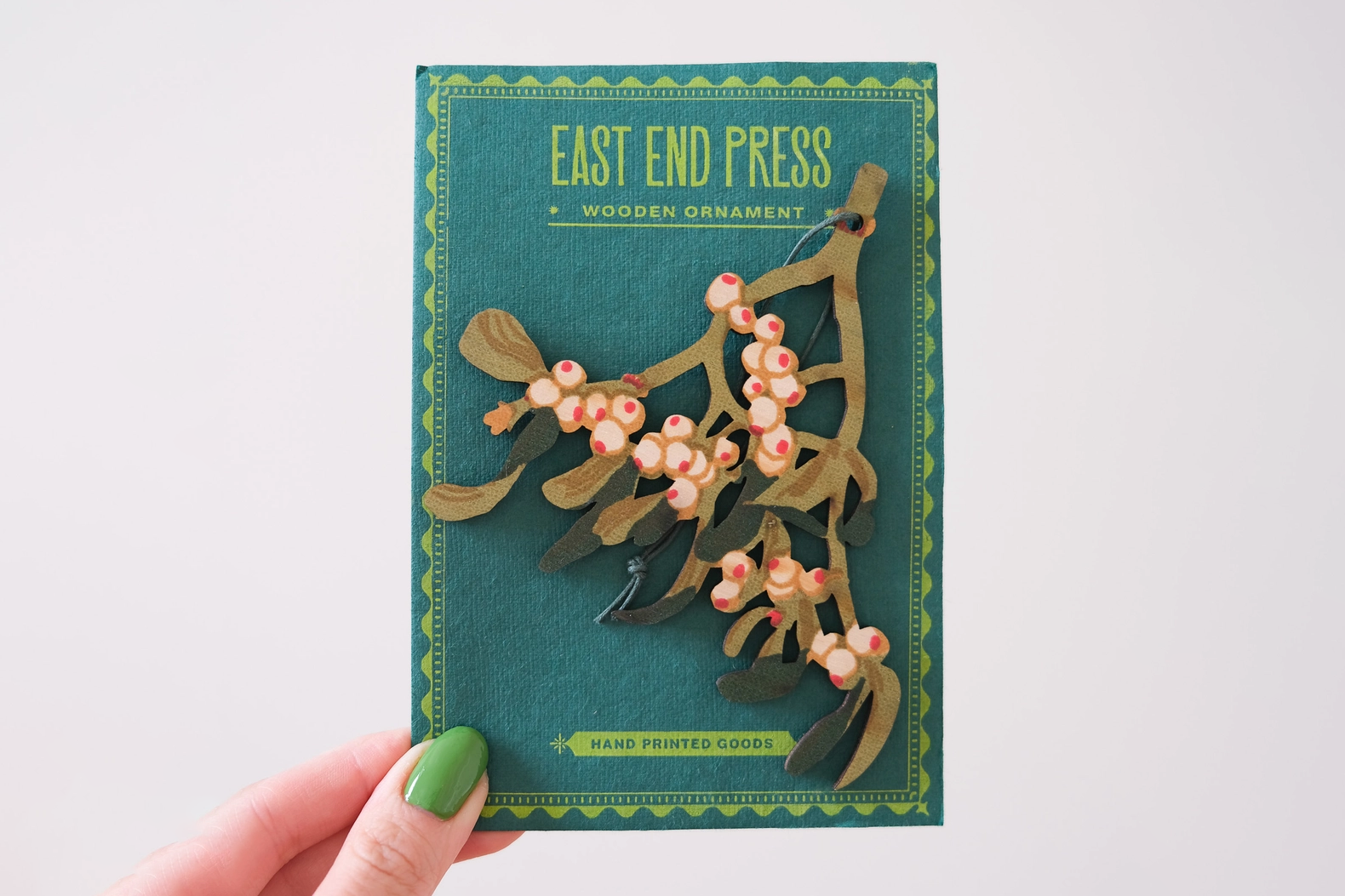 East End Press Wooden Ornament - Mistletoe | Flywheel | Stationery | Tasmania