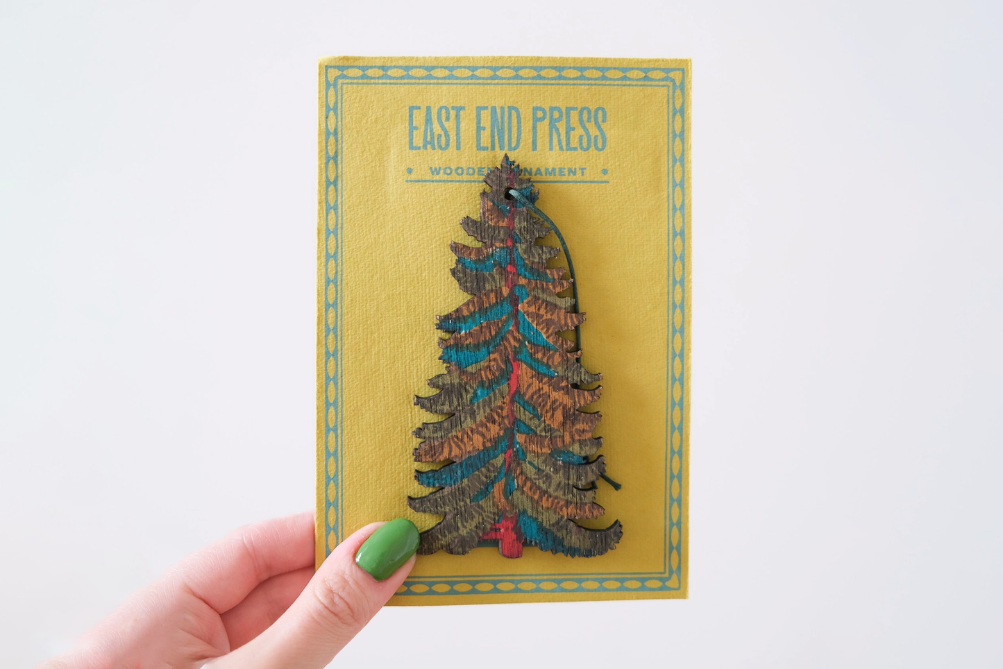 East End Press Wooden Ornament - Tree | Flywheel | Stationery | Tasmania