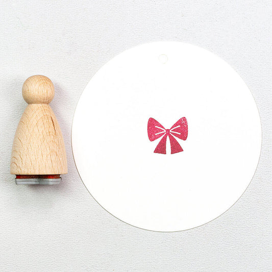 Perlenfischer Rubber Stamp - Festive Bow | Flywheel | Stationery | Tasmania