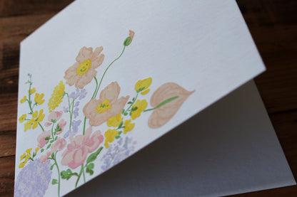 Letterpress Greeting Card - Spring Bouquet | Flywheel | Stationery | Tasmania