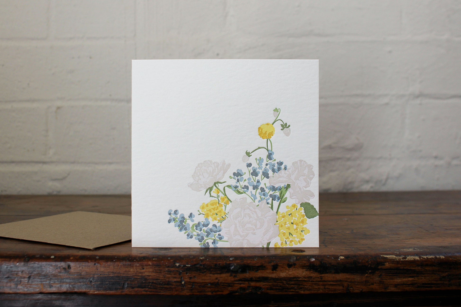 Letterpress Greeting Card - Summer Bouquet | Flywheel | Stationery | Tasmania