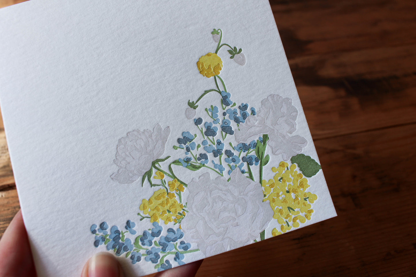 Letterpress Greeting Card - Summer Bouquet | Flywheel | Stationery | Tasmania