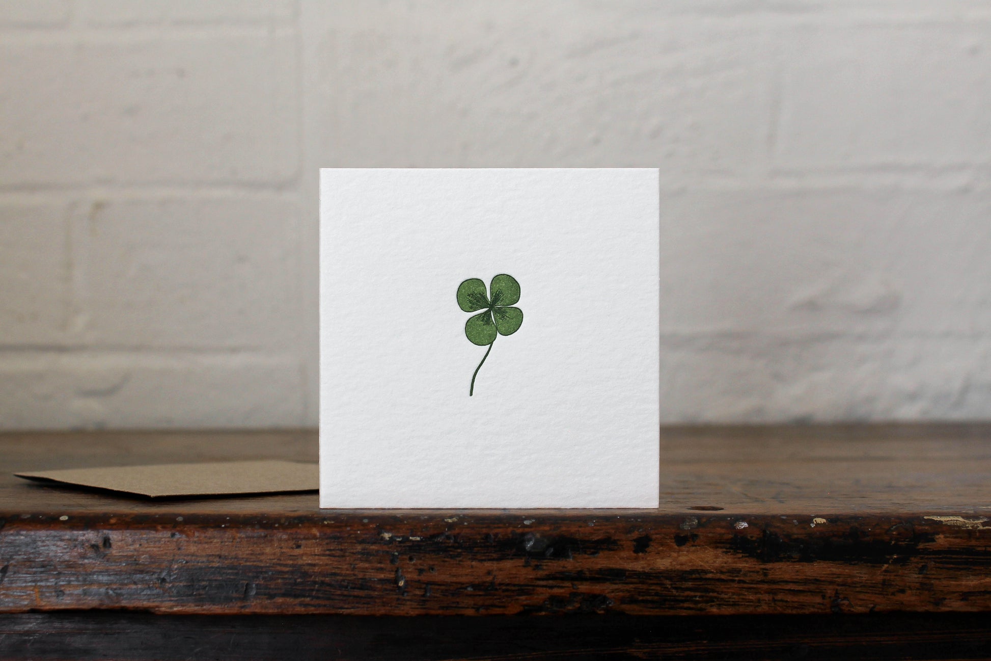 Letterpress Notecard - Clover | Flywheel | Stationery | Tasmania