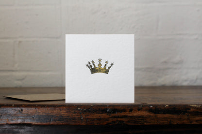 Letterpress Notecard - Crown | Flywheel | Stationery | Tasmania