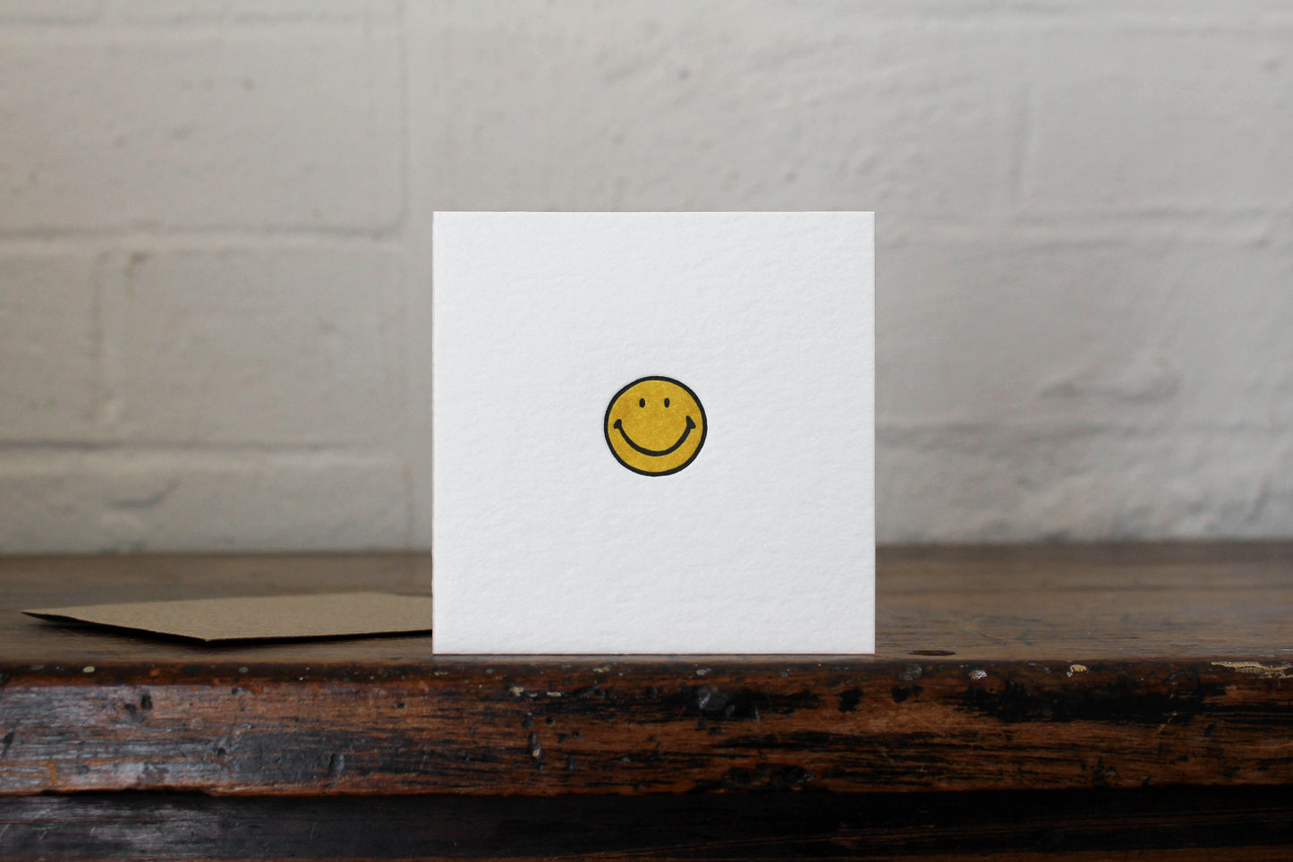 Letterpress Notecard - Smiley | Flywheel | Stationery | Tasmania