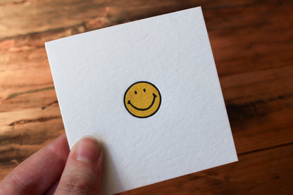 Letterpress Notecard - Smiley | Flywheel | Stationery | Tasmania