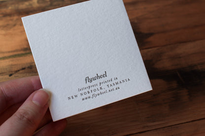 Letterpress Notecard - Moth | Flywheel | Stationery | Tasmania