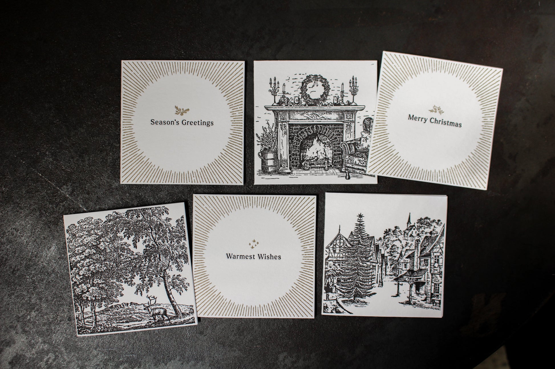 Letterpress Christmas Notecard Box Set - Classic Christmas | Flywheel | Stationery | Tasmania