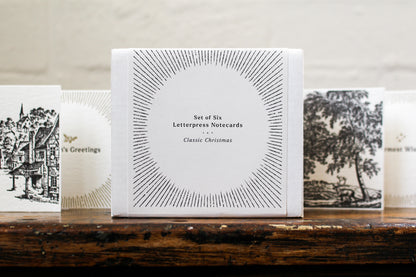 Letterpress Christmas Notecard Box Set - Classic Christmas | Flywheel | Stationery | Tasmania