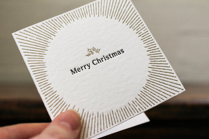 Letterpress Christmas Notecard - Classic Merry Christmas | Flywheel | Stationery | Tasmania