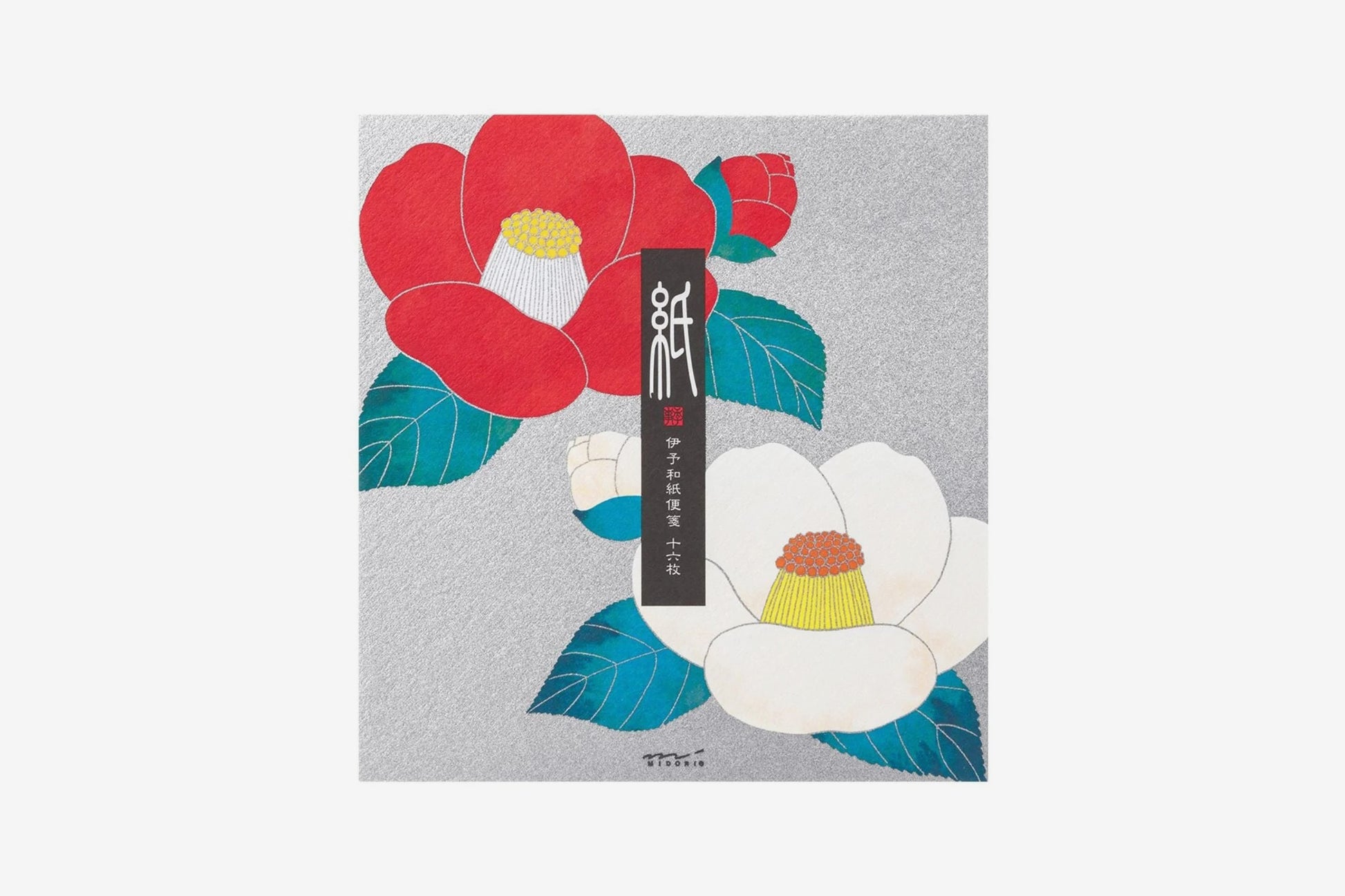 Kami Letter & Envelope Set - Red & White Camellia | Flywheel | Stationery | Tasmania