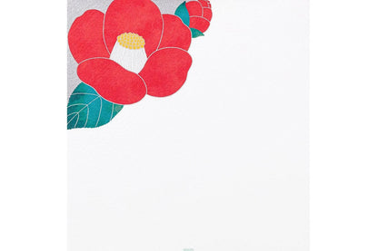 Kami Letter & Envelope Set - Red & White Camellia | Flywheel | Stationery | Tasmania