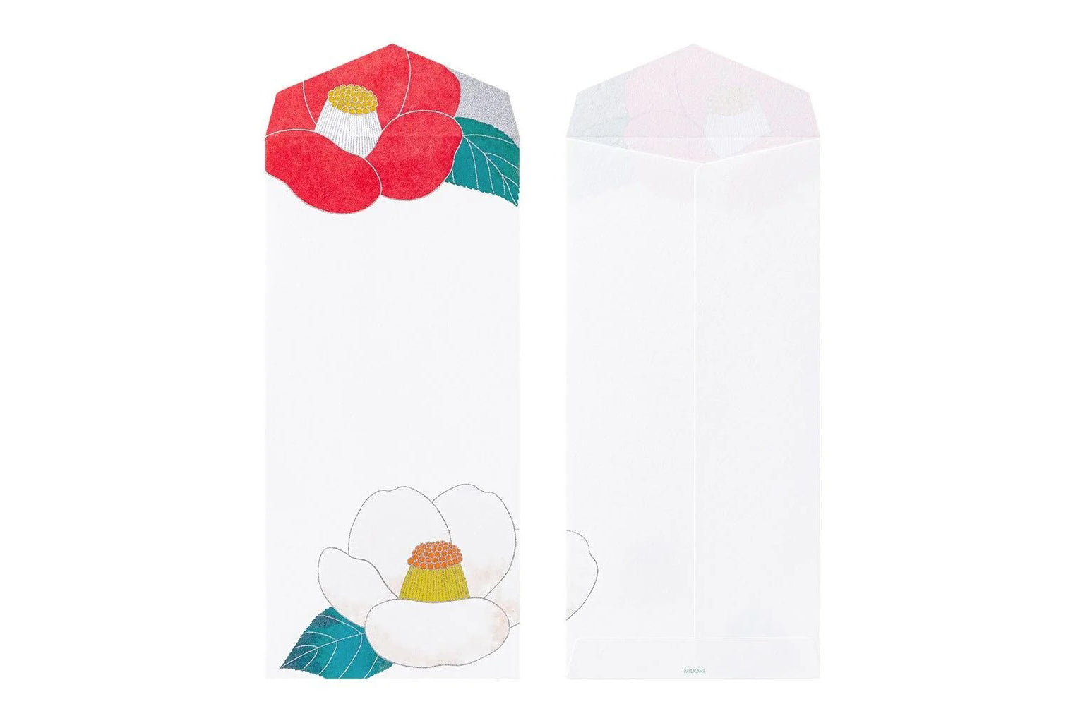 Kami Letter & Envelope Set - Red & White Camellia | Flywheel | Stationery | Tasmania