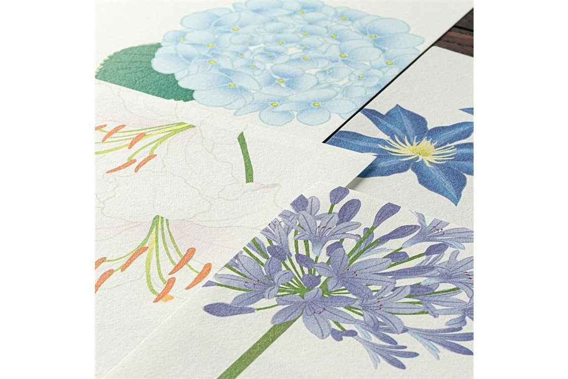 Kami Letter & Envelope Set - Summer Flowers Blue | Flywheel | Stationery | Tasmania