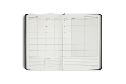 MiGoals 2025 A5 Weekly Diary - Black | Flywheel | Stationery | Tasmania