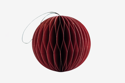 Nordic Rooms Paper Sphere Ornament - Classic Red | Flywheel | Stationery | Tasmania