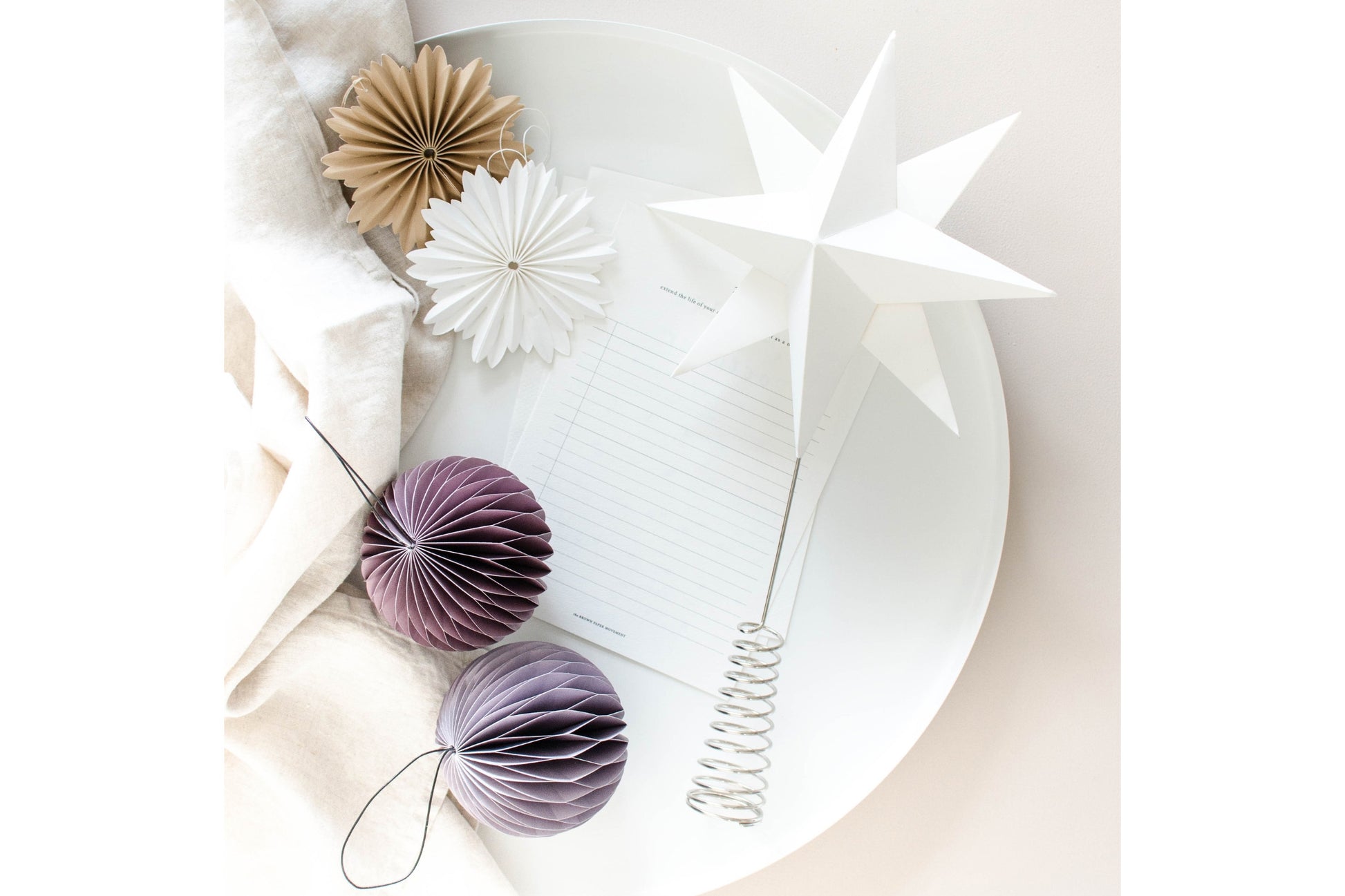 Nordic Rooms Paper Sphere Ornament - Lilac | Flywheel | Stationery | Tasmania