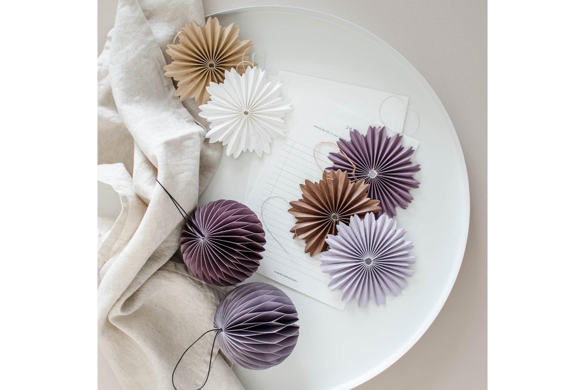 Nordic Rooms Paper Sphere Ornament - Lilac | Flywheel | Stationery | Tasmania