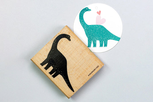 Perlenfischer Rubber Stamp - Brachiosaurus | Flywheel | Stationery | Tasmania