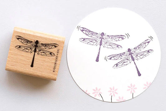 Perlenfischer Rubber Stamp - Small Dragonfly | Flywheel | Stationery | Tasmania