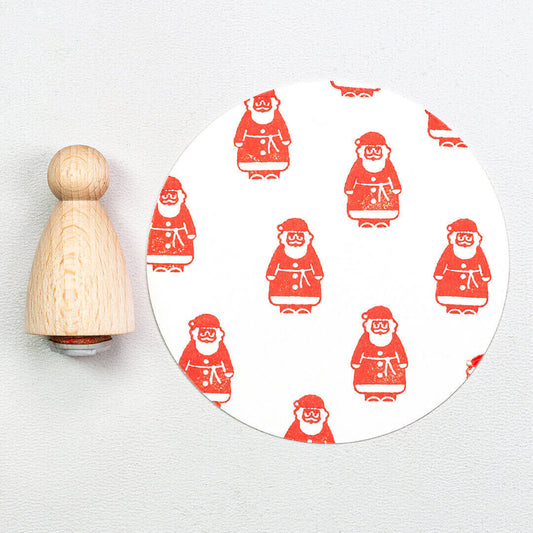 Perlenfischer Rubber Stamp - Small Santa | Flywheel | Stationery | Tasmania