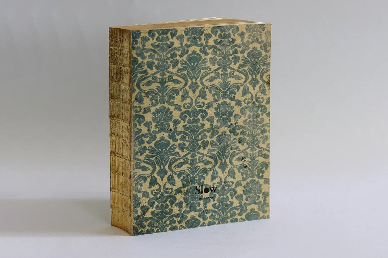 Slow Design Canvas Notebook XL - Blue Damask Gold Leaf | Flywheel | Stationery | Tasmania