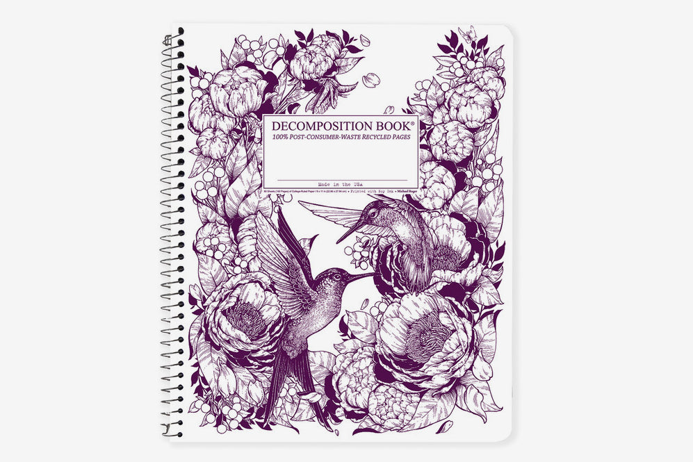 Decomposition Book Extra Large - Hummingbirds | Flywheel | Stationery | Tasmania