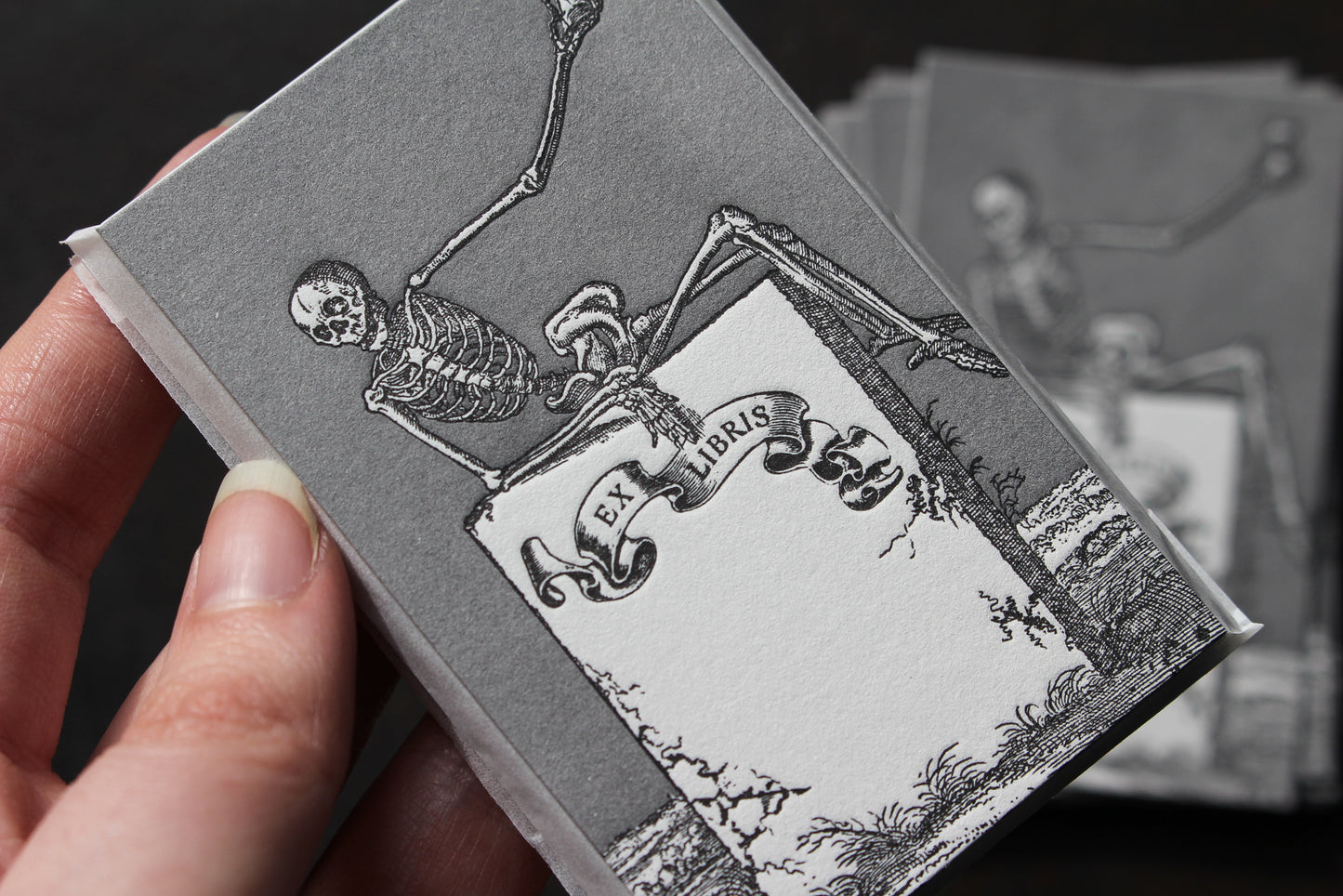 Letterpress Bookplates - Skeleton | Flywheel | Stationery | Tasmania