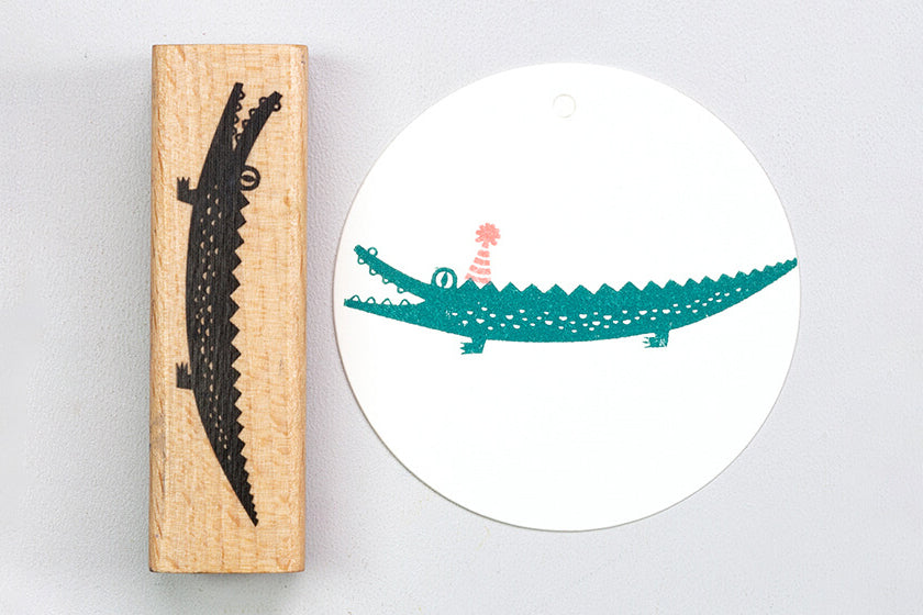 Perlenfischer Rubber Stamp - Crocodile | Flywheel | Stationery | Tasmania