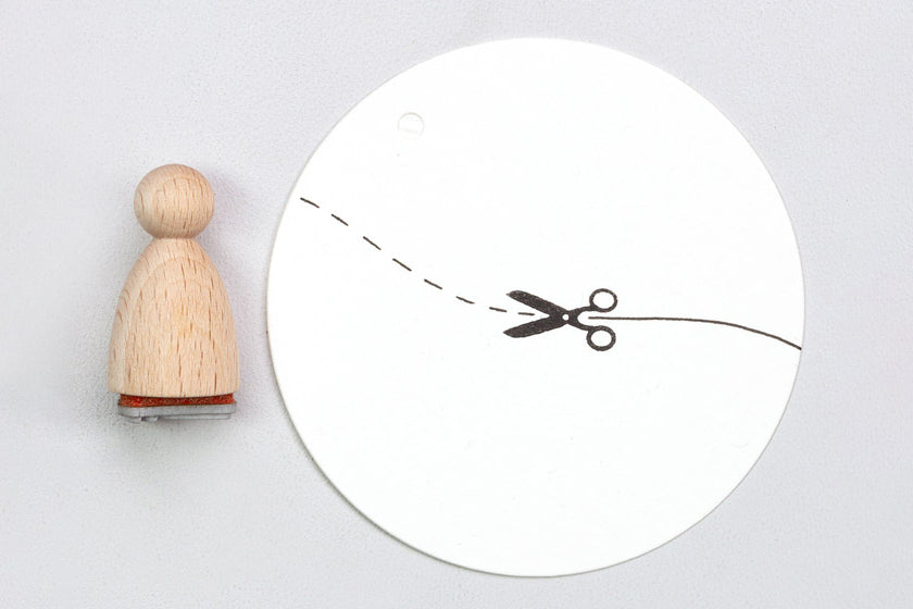 Perlenfischer Rubber Stamp - Scissors | Flywheel | Stationery | Tasmania