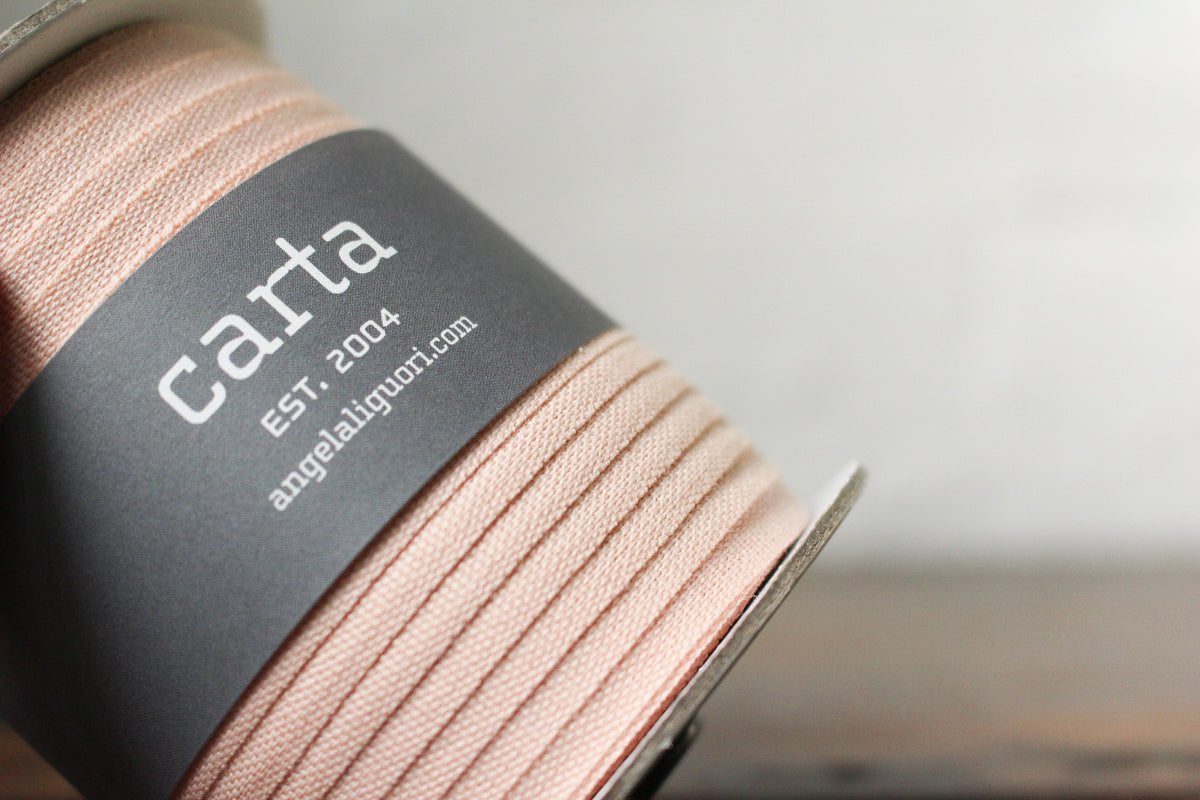 Studio Carta Tight Weave Cotton Ribbon Large Spool - Blush | Flywheel | Stationery | Tasmania