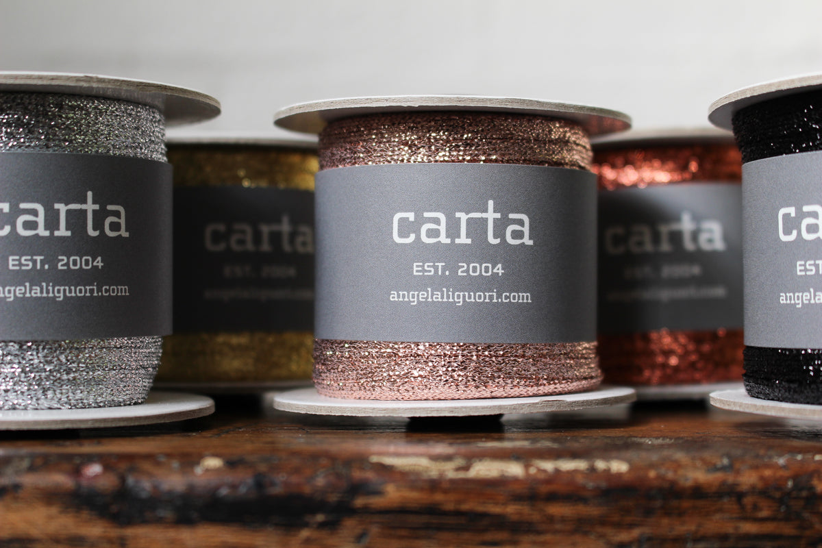 Studio Carta Metallic Braided Ribbon Large Spool - Silver | Flywheel | Stationery | Tasmania