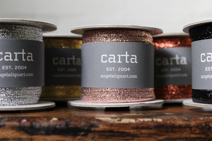 Studio Carta Metallic Braided Ribbon Large Spool - Silver | Flywheel | Stationery | Tasmania