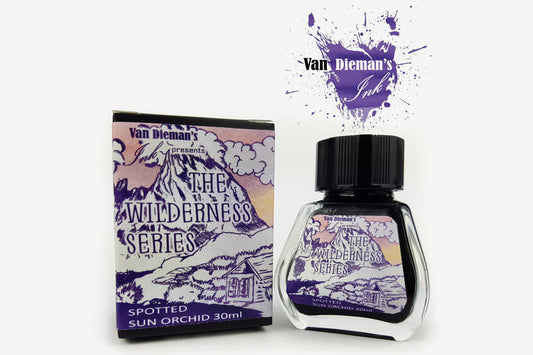 Van Dieman's Ink Fountain Pen Ink - Spotted Sun Orchid | Flywheel | Stationery | Tasmania